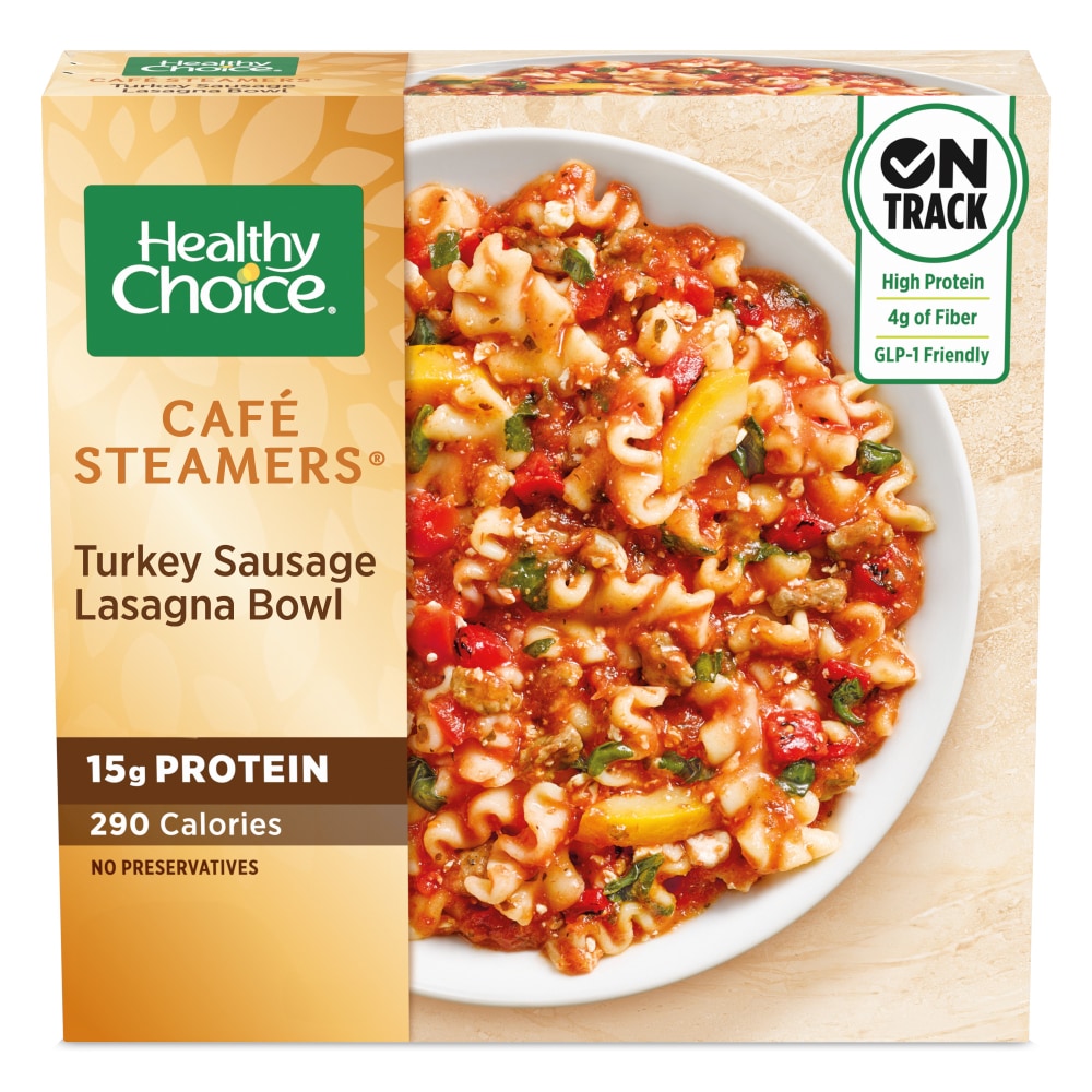 Healthy Choice Café Steamers Turkey Sausage Lasagna Bowl, Frozen