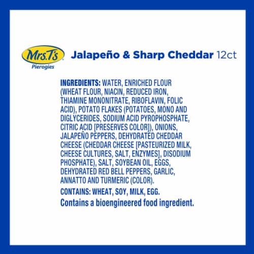 Mrs. T's® Potato Cheddar & Jalapeno Pierogies, 12 ct / 16 oz