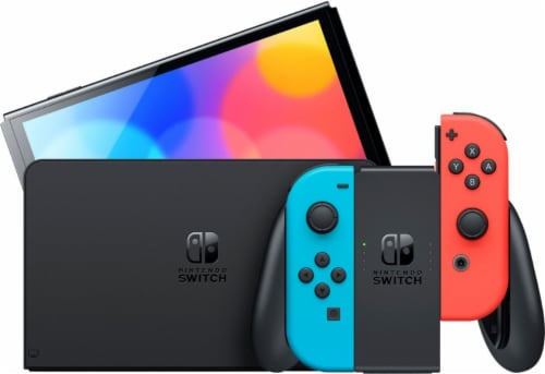 Nintendo Switch™ OLED Model - Neon Blue/Neon Red, 1 ct - Fred Meyer
