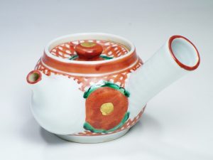 九谷焼窯元 須田菁華 呉州赤絵赤玉文の急須 | 東京世田谷の買取専門店