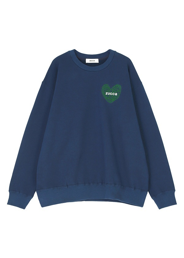ZUCCa / PO ハートロゴ スウェット / スウェット(XL charcoal gray(25