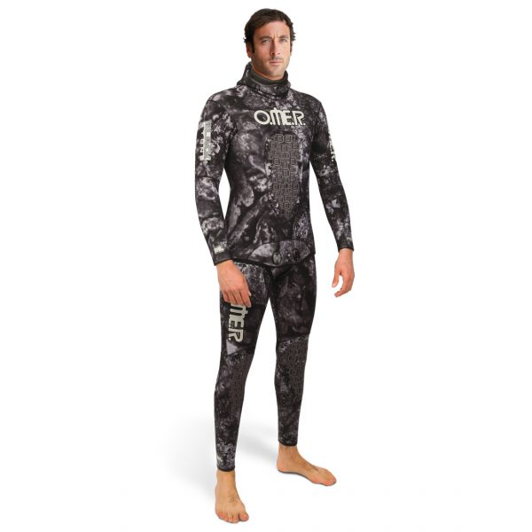 OMER 7mm Black Stone Camo Freediving Wetsuit Pieces – House of Scuba