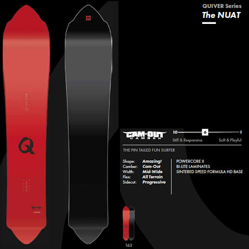 NITROナイトロ | QUIVER NUAT163 | 17-18モデル | ボード詳細