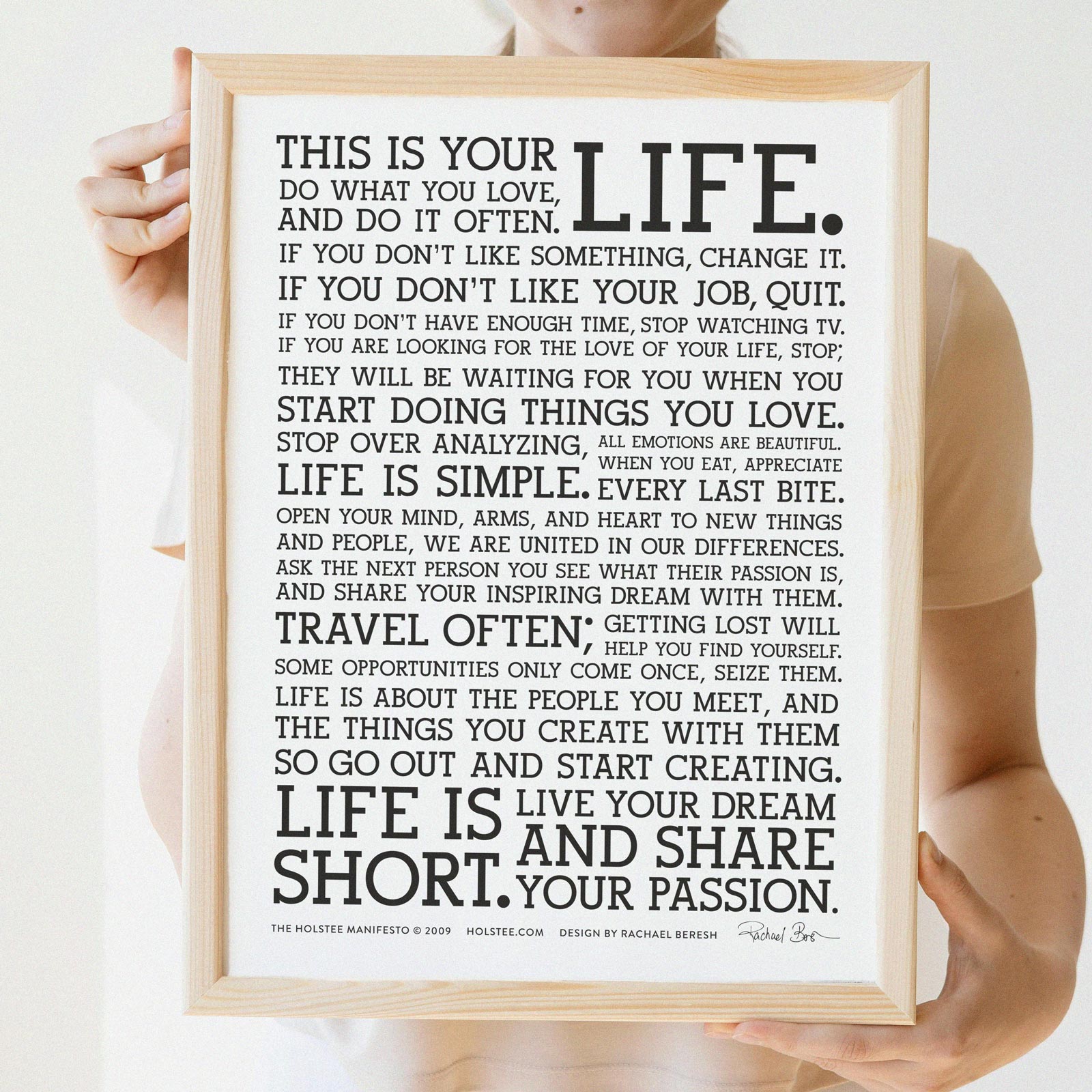 The Holstee Manifesto Original Letterpress Poster 12
