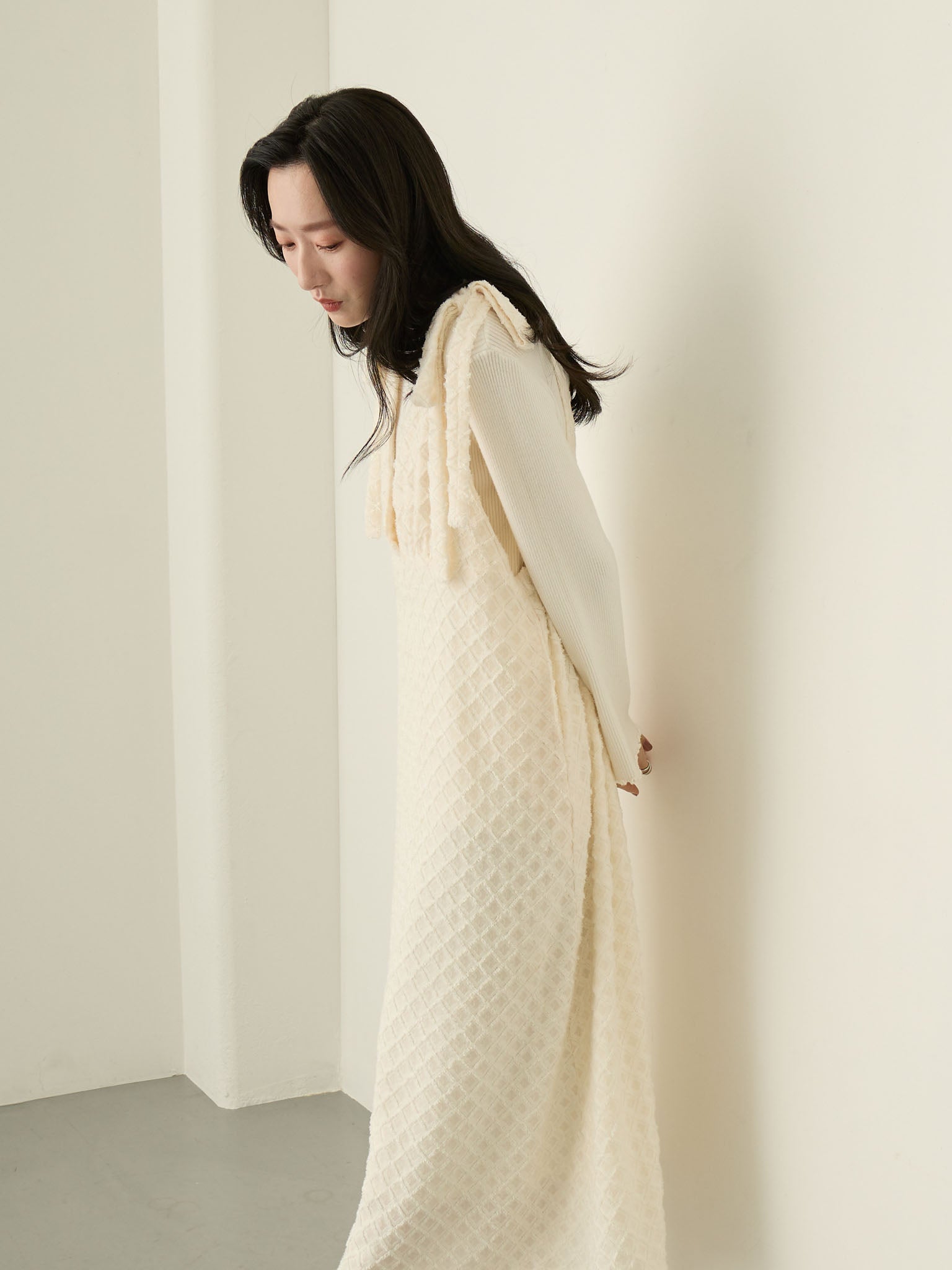 フェザーキャミワンピース Ivory – honono for mom&baby