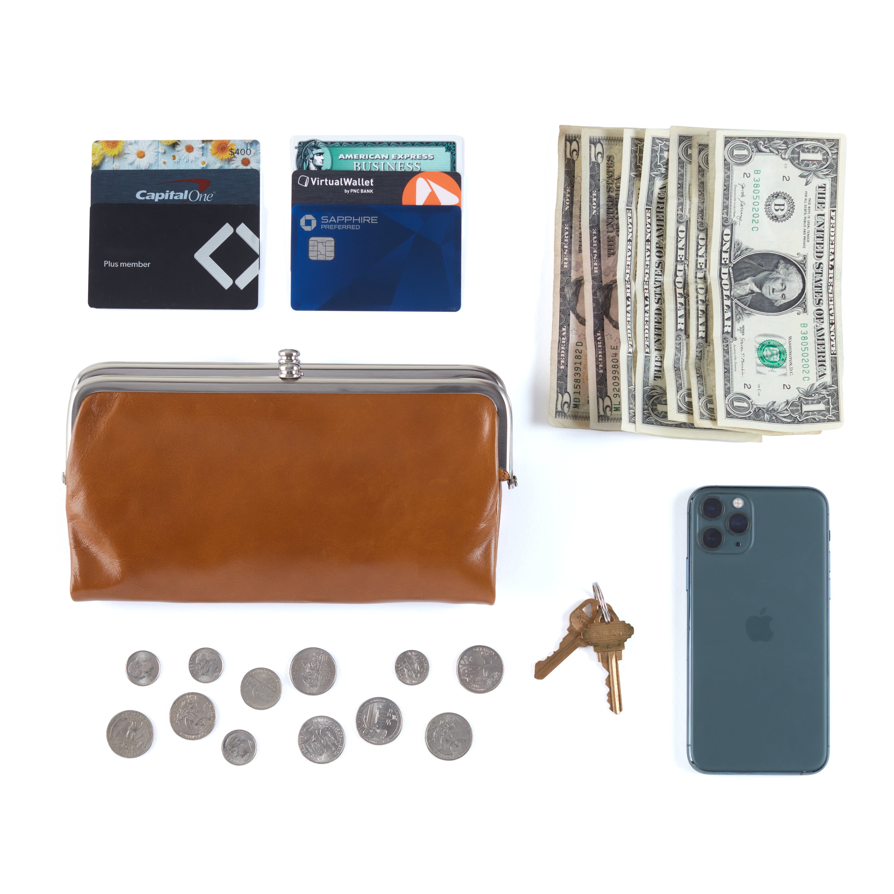 Lauren Clutch-Wallet In Polished Leather - Natural – HOBO