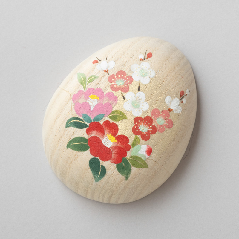 たまご箱 〈椿と梅〉 ｜ 桐箱・京都 堀川五条 - 株式会社箱藤商店