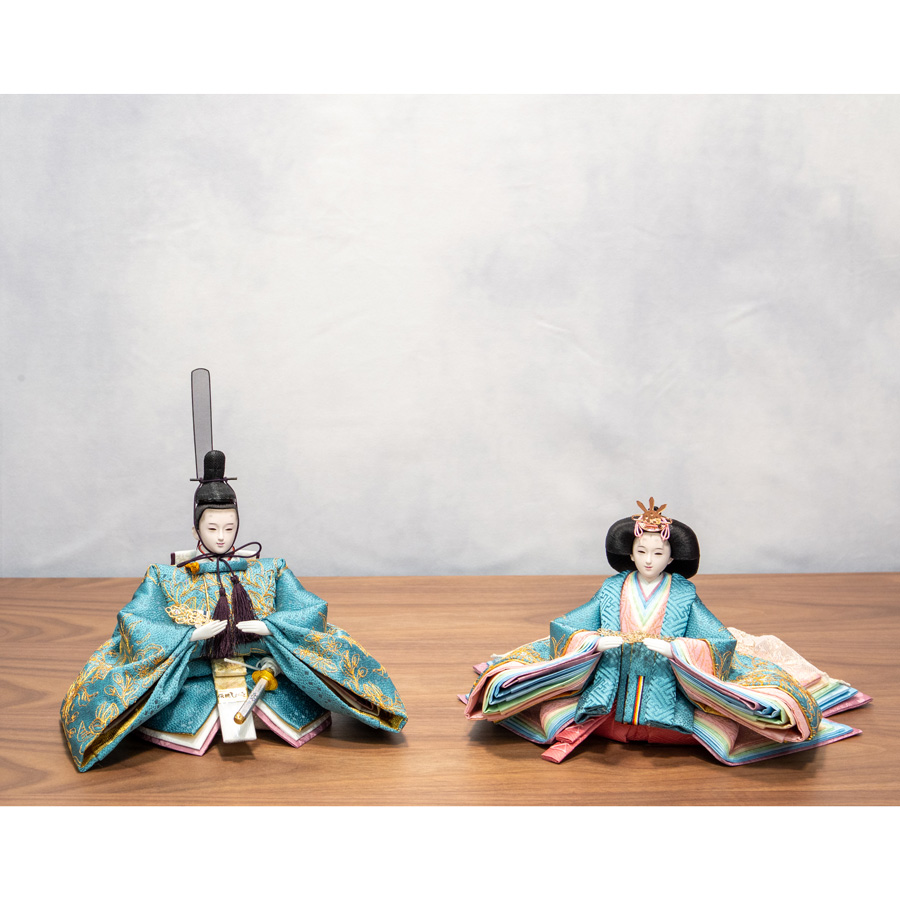 suihuu hina 唐花線刺繍小三五親王飾りセット | 人形専門店「ピノキオ
