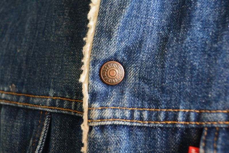 1970s Levi's 71605デニムボアジャケット ロング丈 表記38 - 古着屋