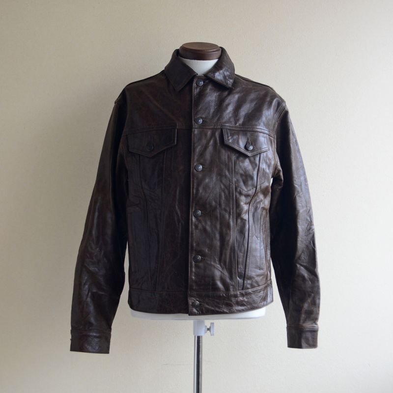 2000s GAP BLUE JEANS レザージャケット 表記S - 古着屋HamburgCafe