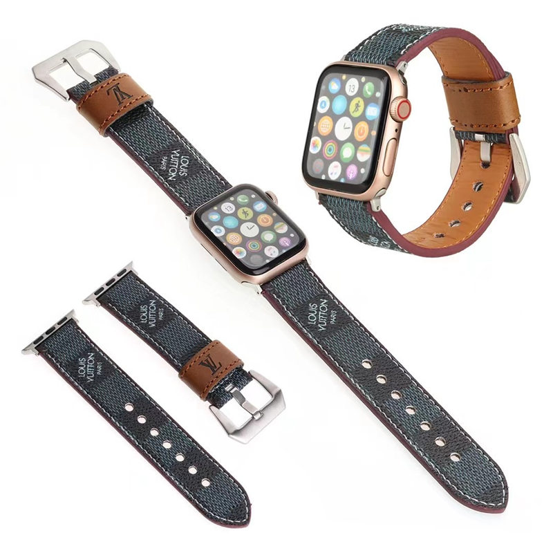 アップル ウォッチ 革 ベルト ブランド VUITTON apple watch 6/7/se