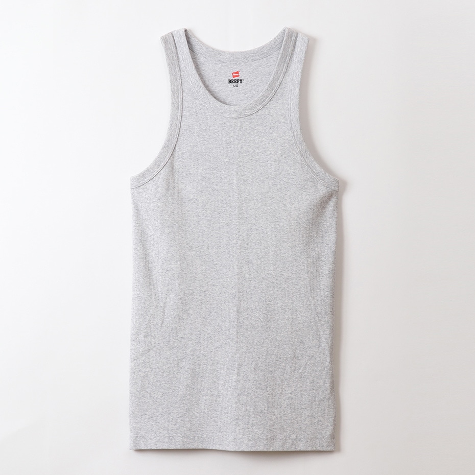 ビーフィーリブタンクトップ ヘザーグレー | ヘインズの公式通販サイト
