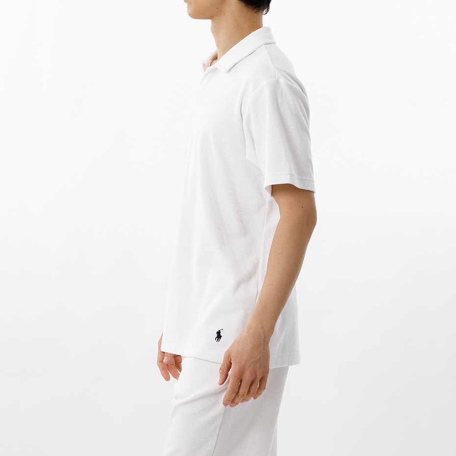 テリークロス ジョニーカラー ホワイト | ポロ ラルフ ローレン メンズ