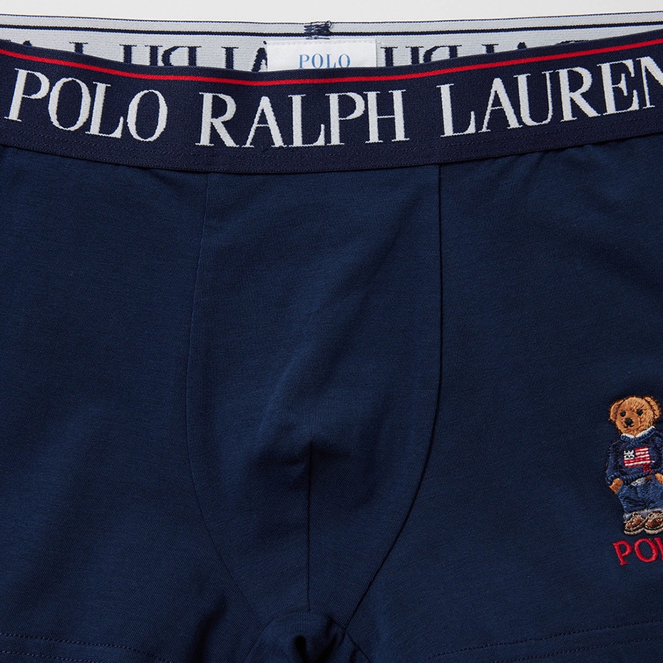 ショートボクサーブリーフ コアフラッグセーターベア刺繍 ネイビー