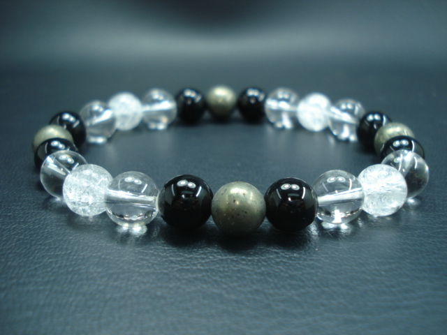 万能お守り モリオン＆パイライトブレスレット | パワーストーン