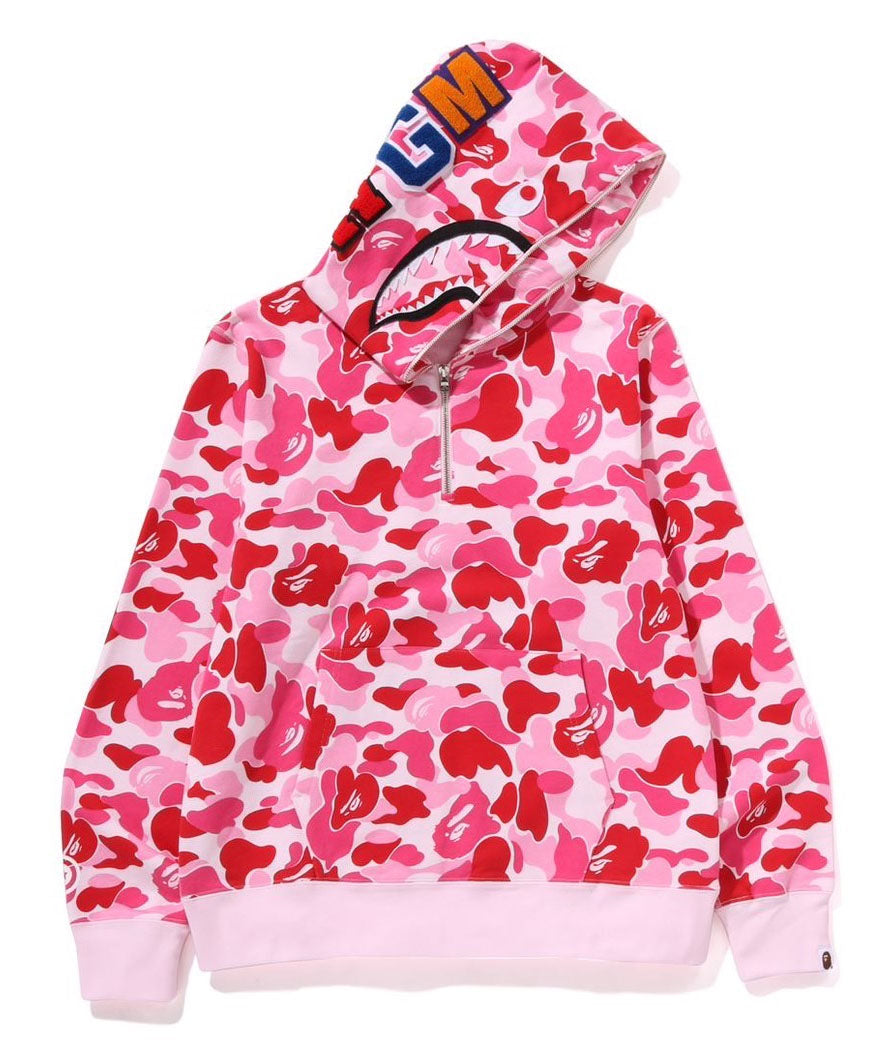 A BATHING APE ABC CAMO SHARK HALF ZIP HOODIE – happyjagabee store