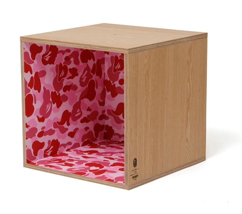 A BATHING APE BAPE X FABRICK X KARIMOKU ABC CAMO SQUARE SHELF BAPE