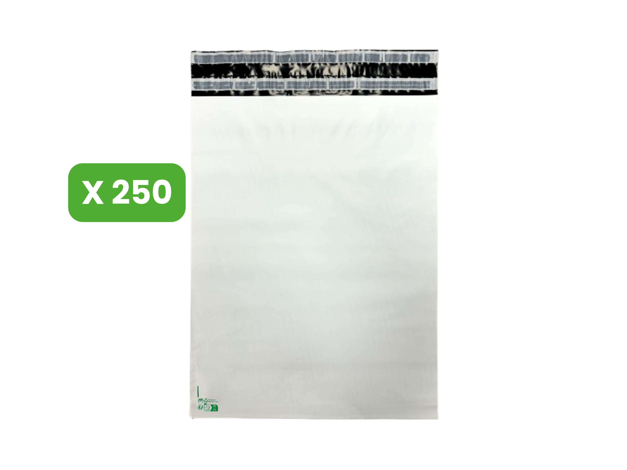 250 Enveloppes plastique Aller Retour 60 microns N°3 - 400x520mm