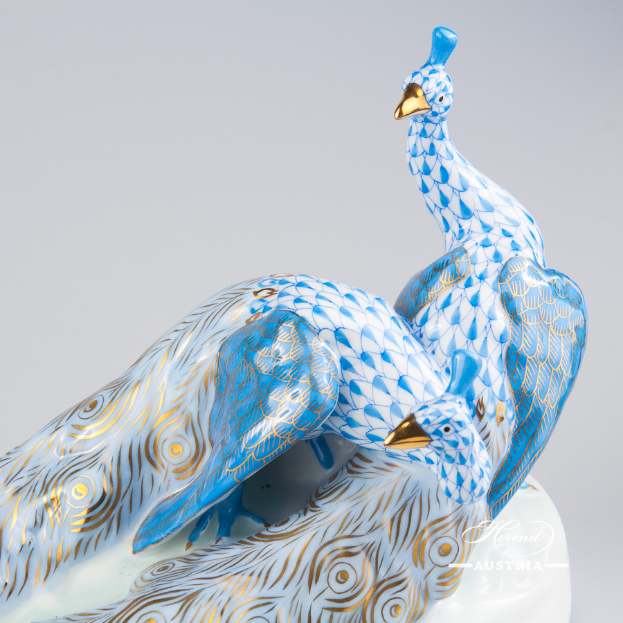 Pair of Peacocks - Herend Animal Figurine
