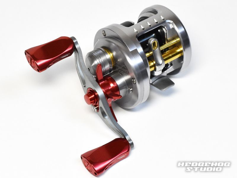 シマノ純正】 夢屋 アルミニウム センシティブ ハンドルノブ レッド