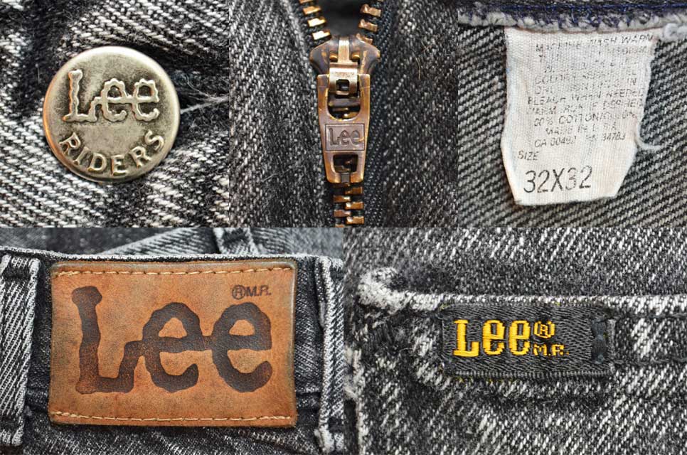 90's Lee ブラックデニムパンツ “ケミカルウォッシュ / MADE IN USA
