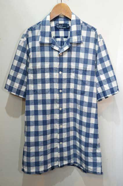 POLO Ralph Lauren ギンガムチェック柄 S/S オープンカラーシャツ
