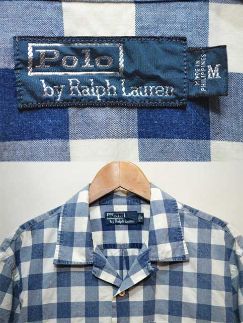 POLO Ralph Lauren ギンガムチェック柄 S/S オープンカラーシャツ