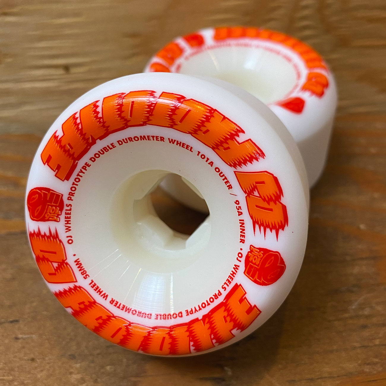 スクエア】OJ WHEELS DOUBLE DURO PROTOTYPES MINI COMBO 101/95A 58mm