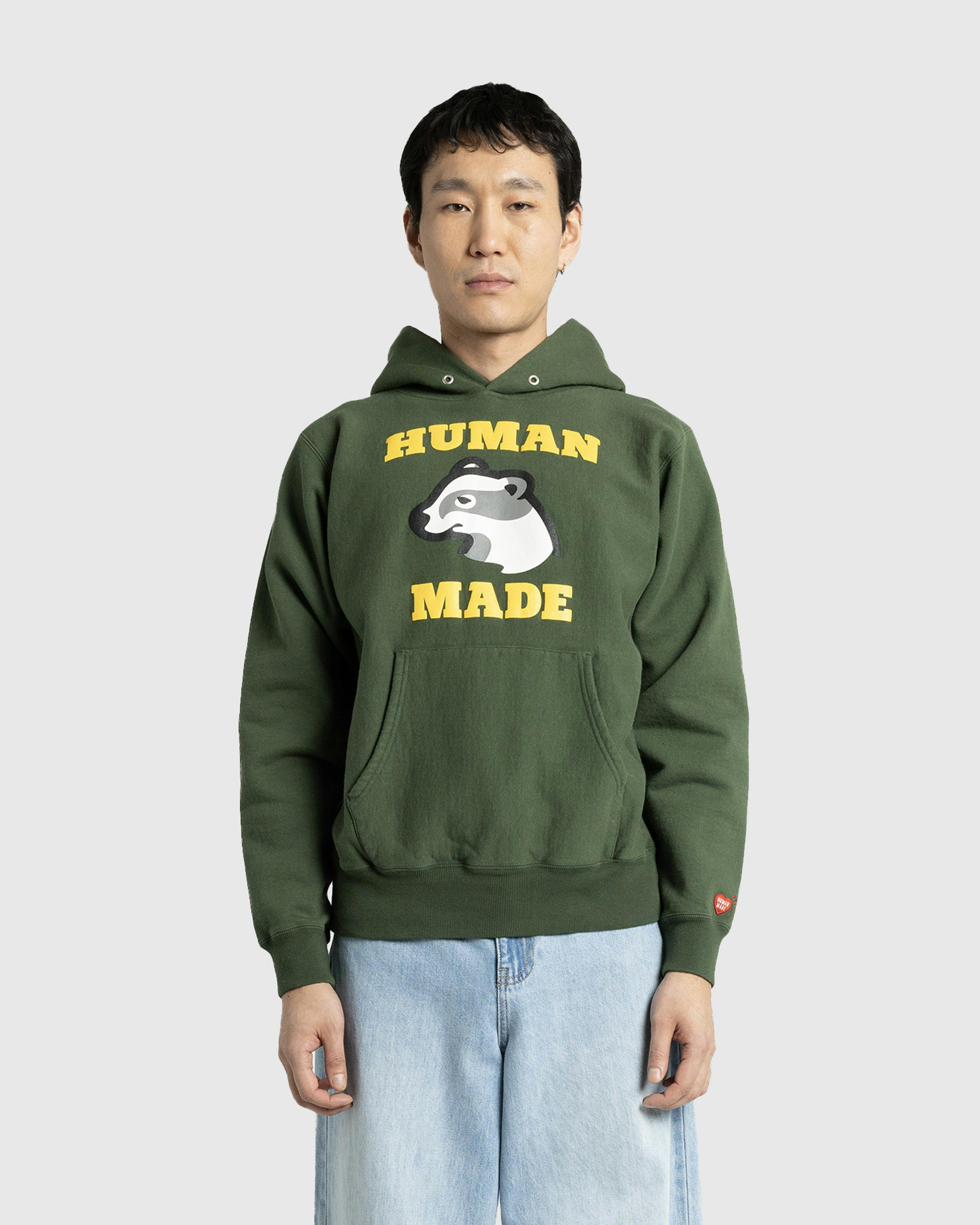 Human Made – Heavyweight Logo Hoodie Green