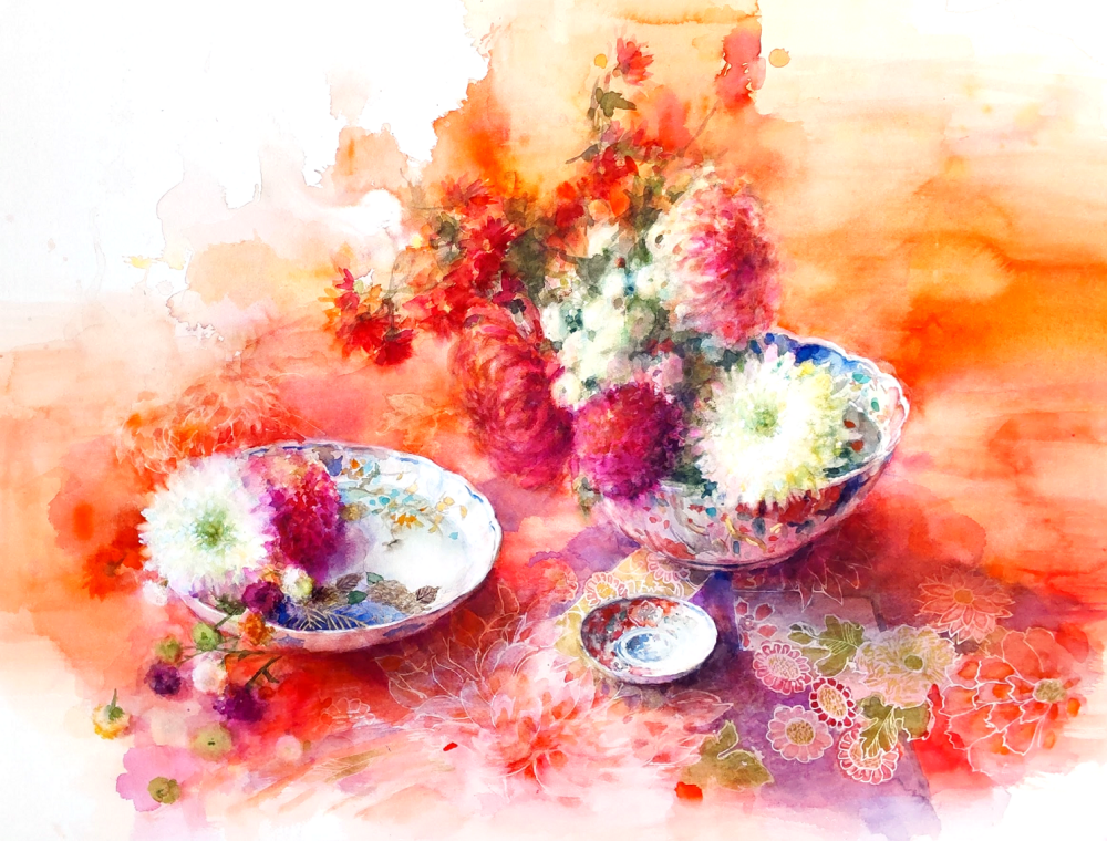 絵画「薄氷溶けて午後の陽だまり」 水彩画 Yahoo!オークション