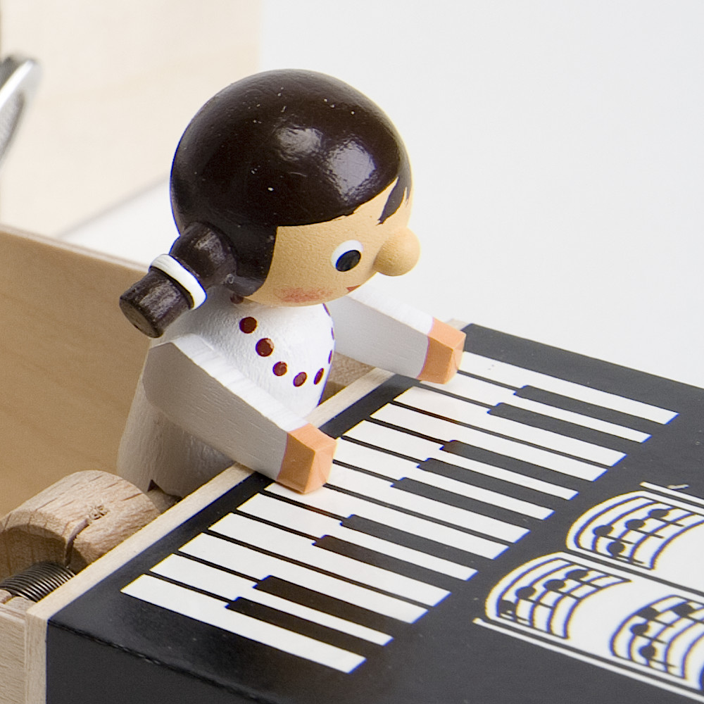 Wポップオルゴール ピアノ女の子：生活・くらし：百町森