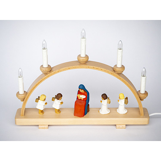 ドイツ エルツ地方 木のクリスマス飾り キャンドルアーチ シュヴィップ