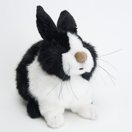 3581 うさぎ 白黒：おもちゃ：百町森