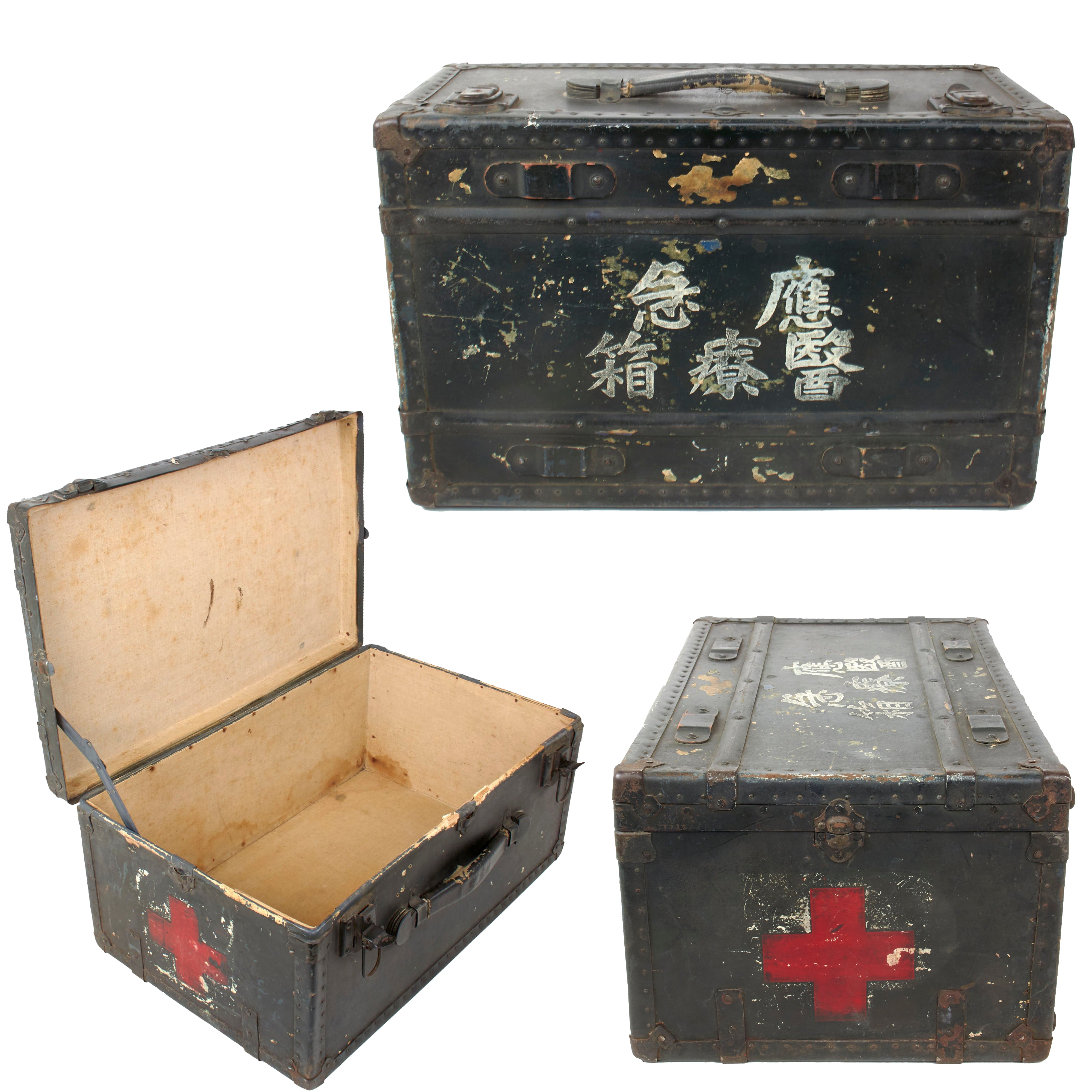 Original Japanese WWII Emergency Medical Treatment Trunk Captured