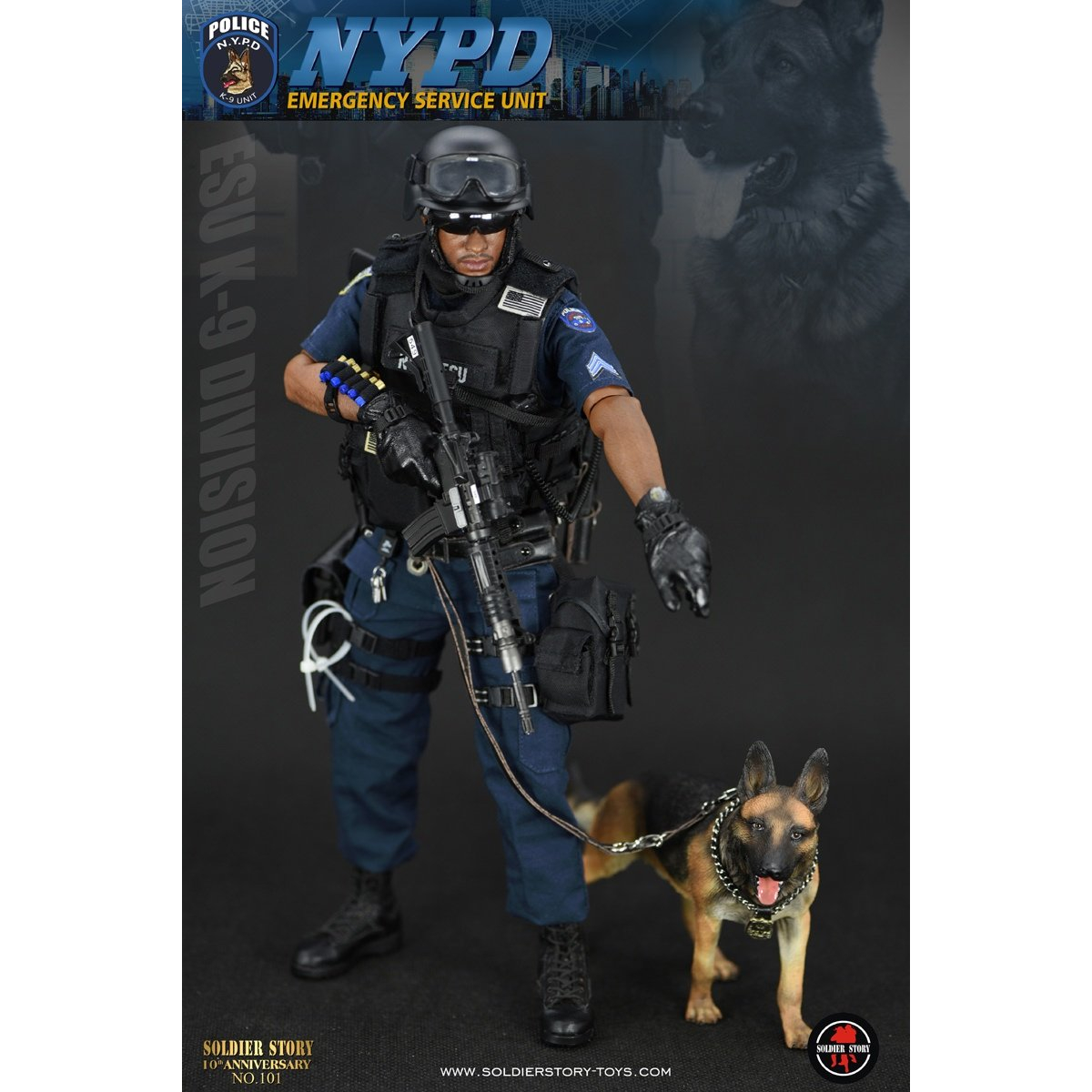 NYPD ESU K-9 DIVISION 1:6 figure Soldier Story SS101
