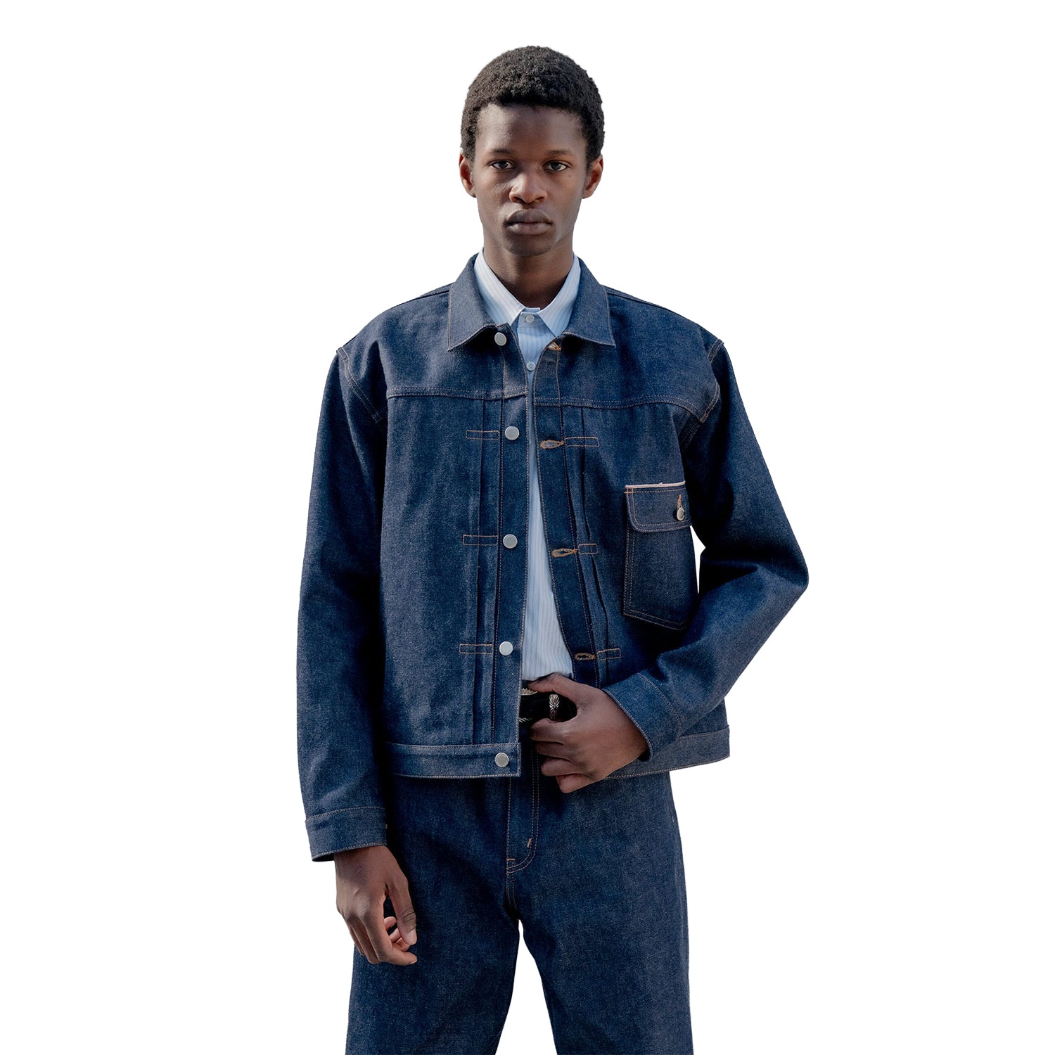 DECOROSO Coated Denim Jacket DECOROSO coated denim jacket 2