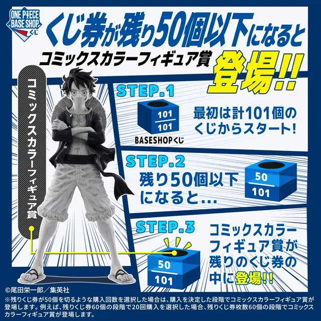 目玉は「ルフィ」巨大フィギュア3バージョン！「ONE PIECE BASE SHOP
