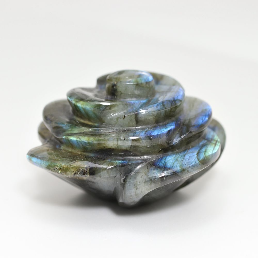 ラブラドライト薔薇（バラ）彫刻（インテリア・置き物） - 埼玉県吉川