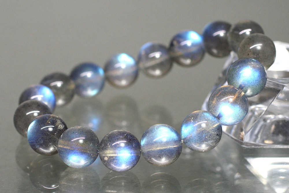 高品質]ラブラドライトブレスレット（約11mm玉） - 埼玉県吉川市の