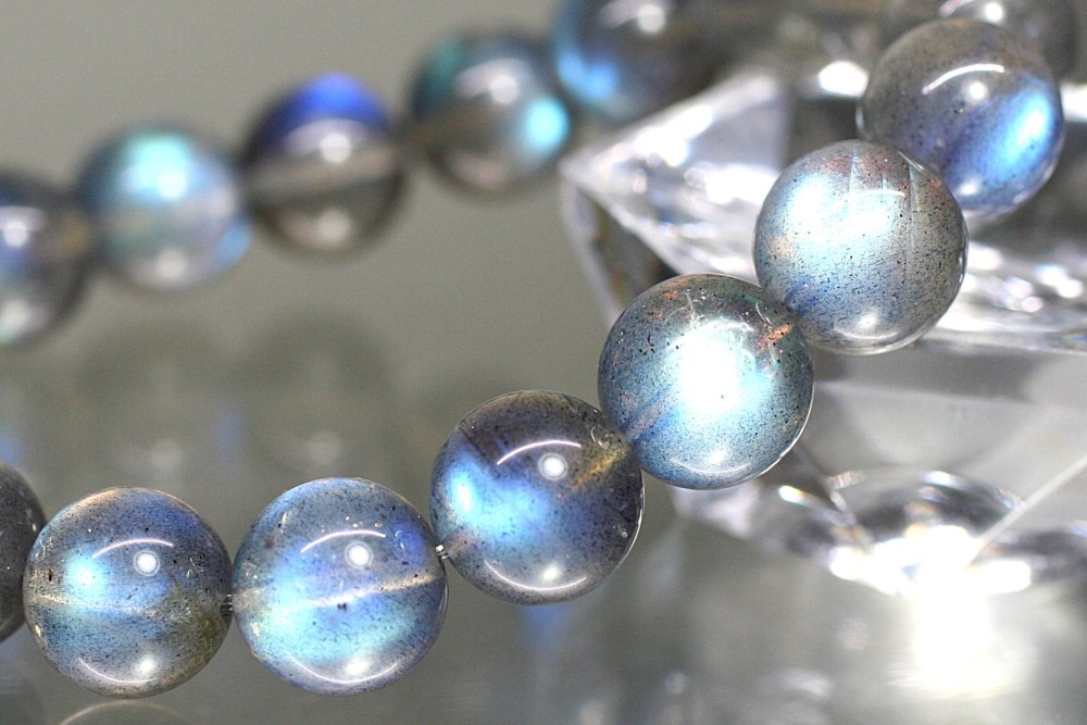 高品質++]ラブラドライトブレスレット（約11mm玉） - 埼玉県吉川市の