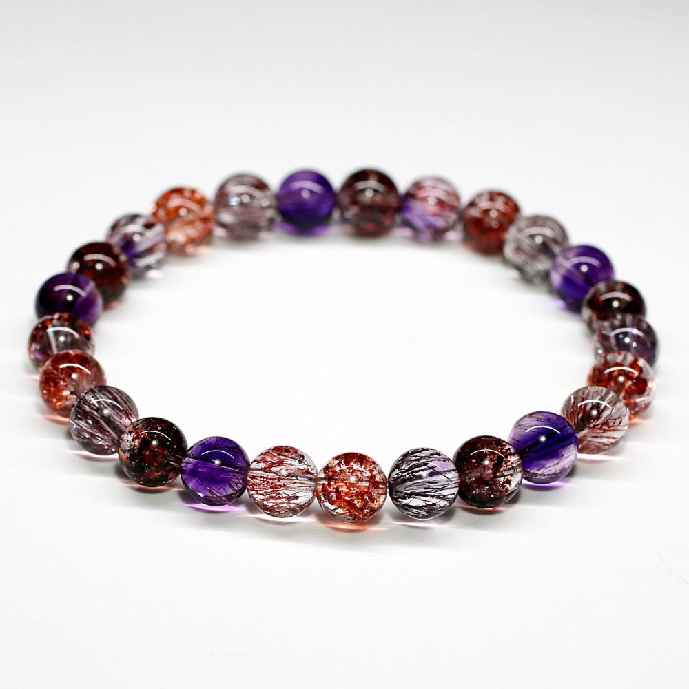 高品質]ミックススーパーセブンブレスレット（約7mm玉） - 埼玉県吉川