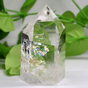 レインボー水晶（アイリスクォーツ）ポリッシュポイント - 埼玉県吉川