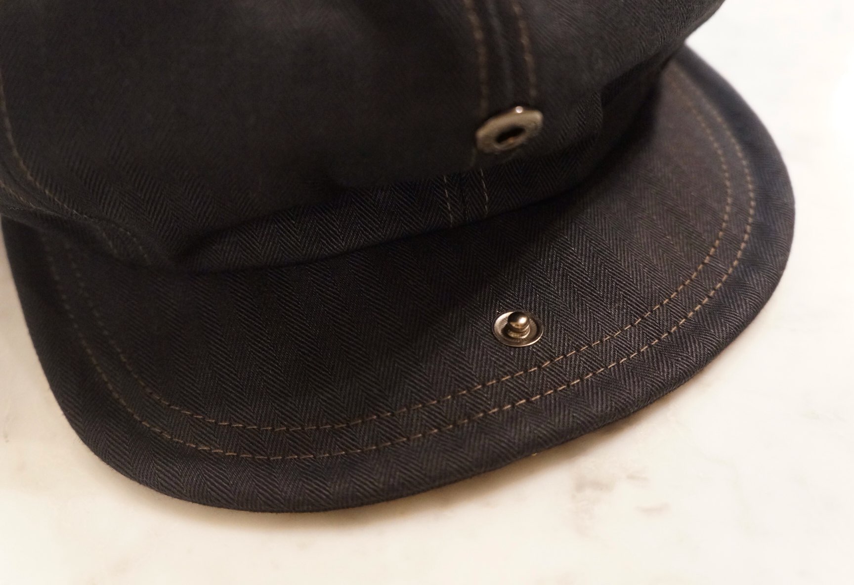 UNION SPECIAL OVERALLS CO. 黒レザーキャスケット フリーホイーラーズ