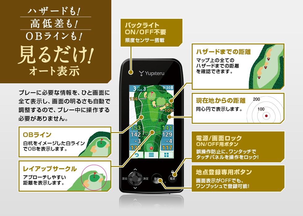 Yupiteru(ユピテル) YGN7100 GPSゴルフナビ / IDA Online