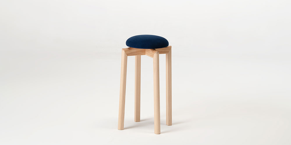 匠工芸 スツールSS「MUSHROOM-マッシュルーム-」カバ材 高さ50cm 全5色