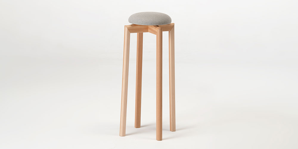 匠工芸 スツールL「MUSHROOM-マッシュルーム-」カバ材 高さ65cm 全5色