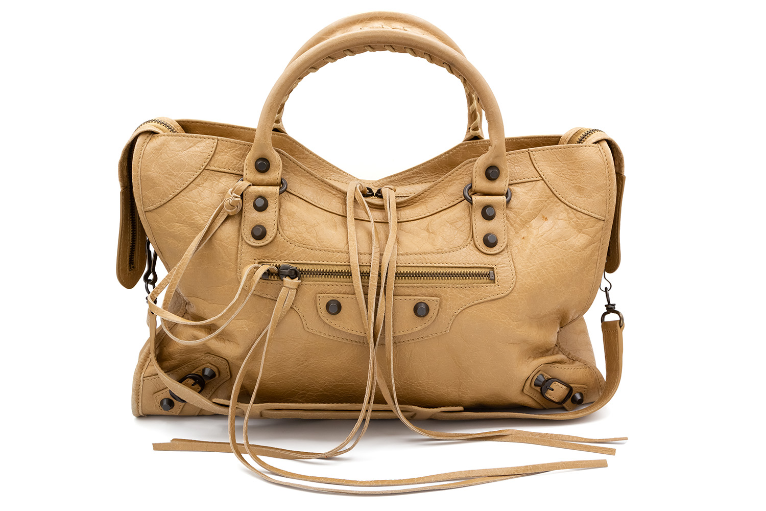 Balenciaga Le City Bag 2-Way Shoulder Bag Latte Arena Storico