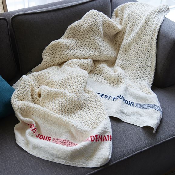 IDEE限定】Barker Textile コットンブランケット VOULOIR C'EST