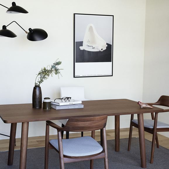 受注生産品】マルニ木工 HIROSHIMA DINING TABLE EXTENTION Walnut