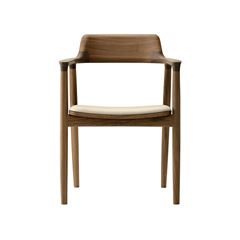 受注生産品】マルニ木工 HIROSHIMA ARM CHAIR Walnut Ivory M05
